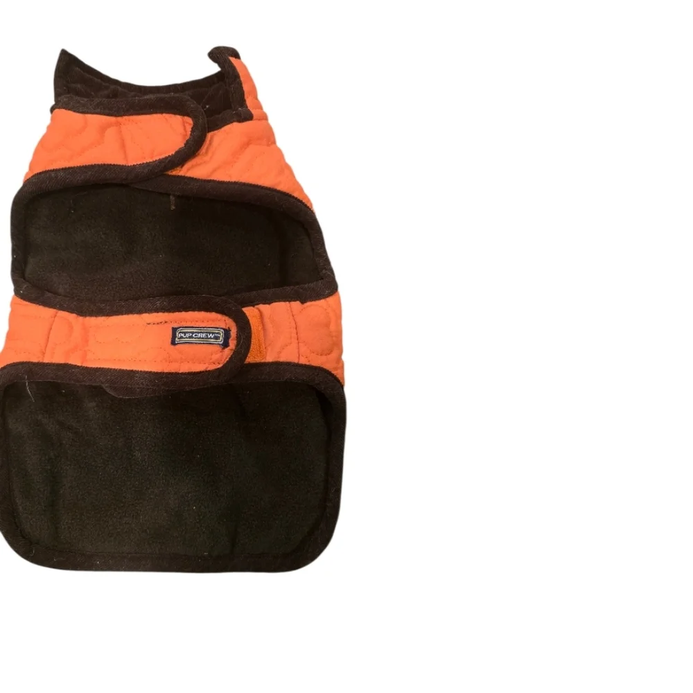 Orange Quilted Dog Jacket